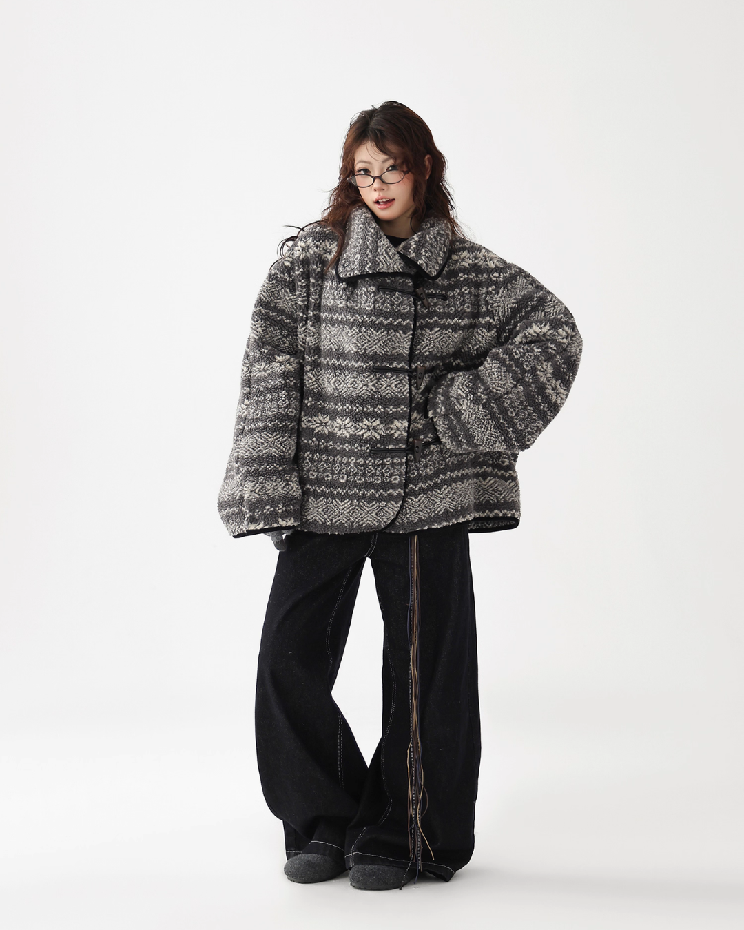 Nordic Pattern Fleece Jacket ACS0338