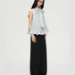Stripe Long Bow Tie Top  PUC0018