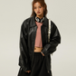 Vintage Loose Leather Jacket EZK0008