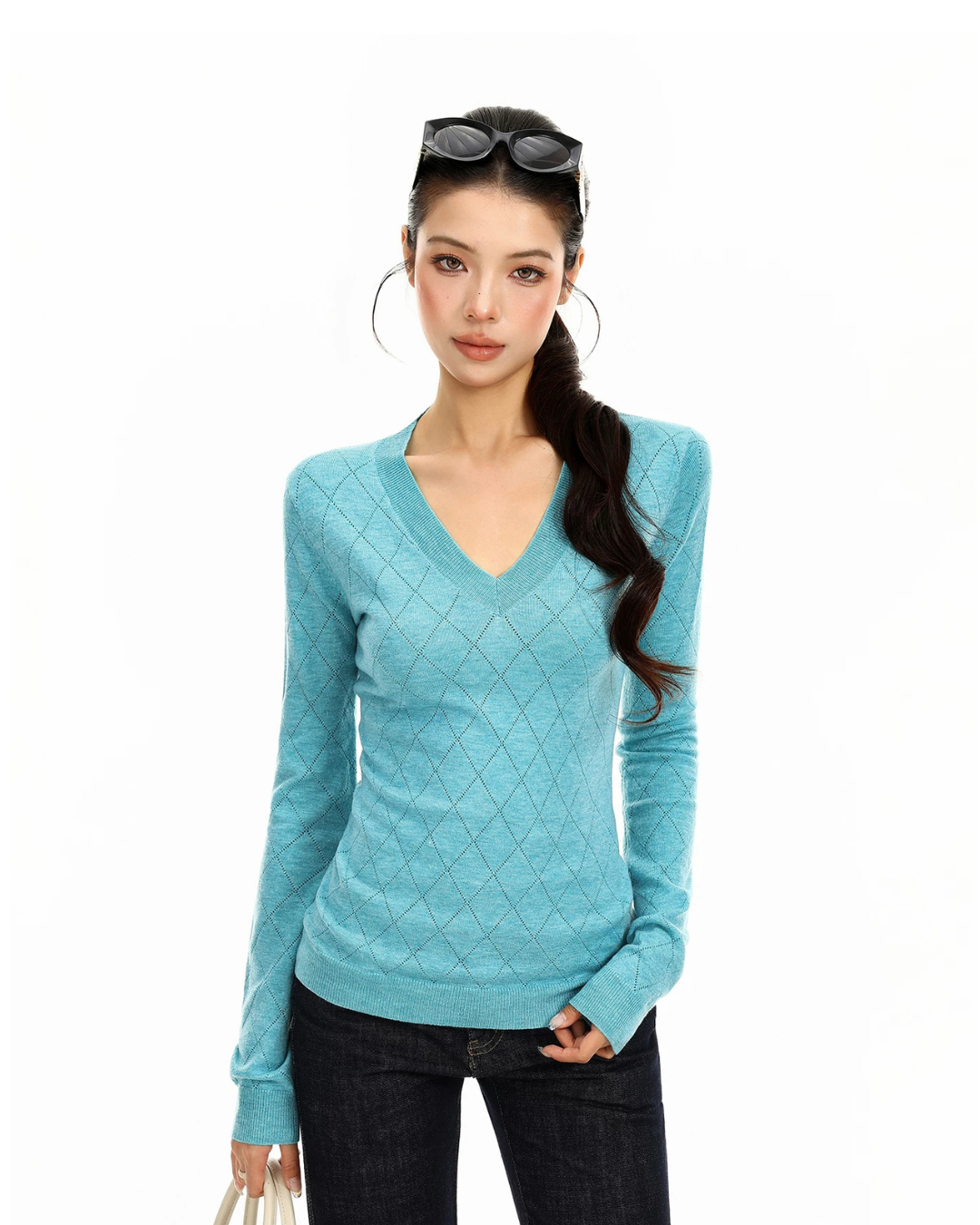 V-Neck Knit Top BGS0054
