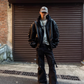 Hood Leather Cotton Jacket FLG0006