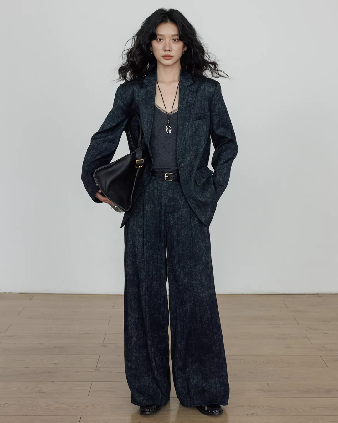 Linen Oversized Casual Jacket/Wide Pants VAS0181