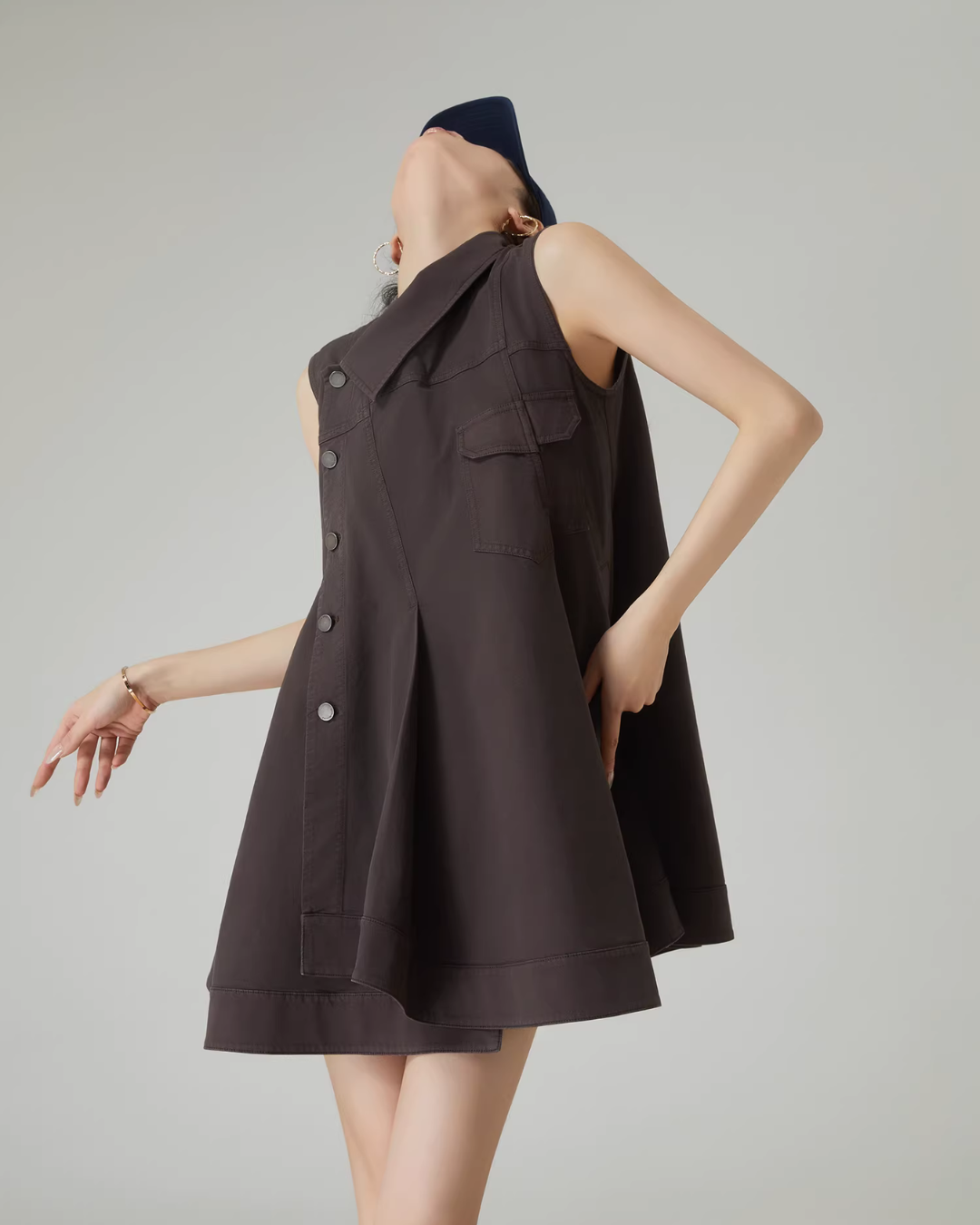 Asymmetric Design Sleeveless Dress FER0090