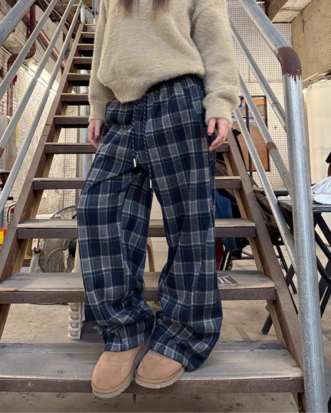 Paid Wide Pants CYE0079
