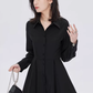 Fitted Long-Sleeve Shirt Mini Dress SHN0056