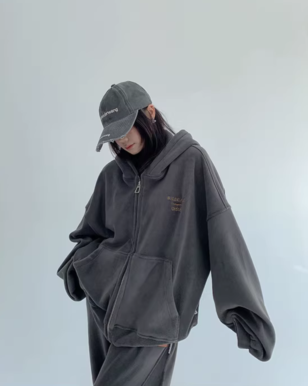Fleece Zip-Up Hoodie / Fleece Wide Pants YLS1015