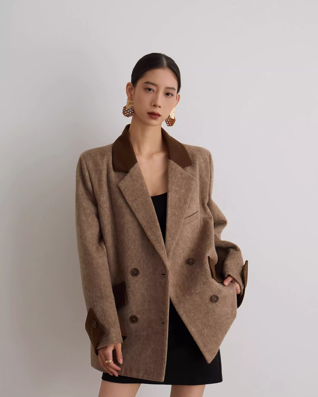 Luxury Suede Jacket / Tight Mini Dress SUY0012