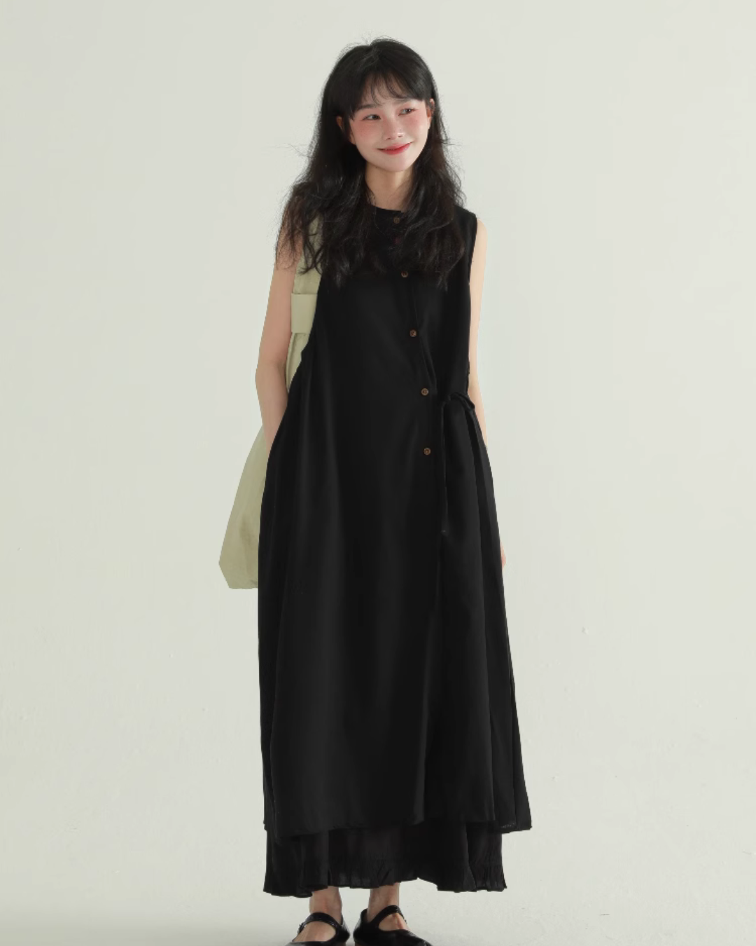 Boat Neck Sleeveless Long Dress EPR0002