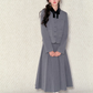 Classical Ribbon Jacket & Pleated Long Skirt  UNP0002