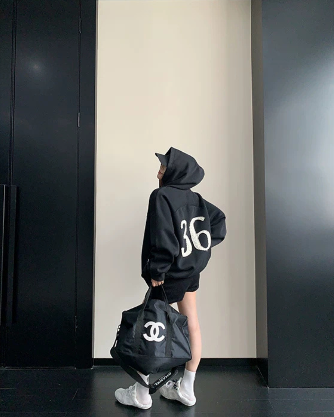 Oversized High-Neck Hoodie YLS1062