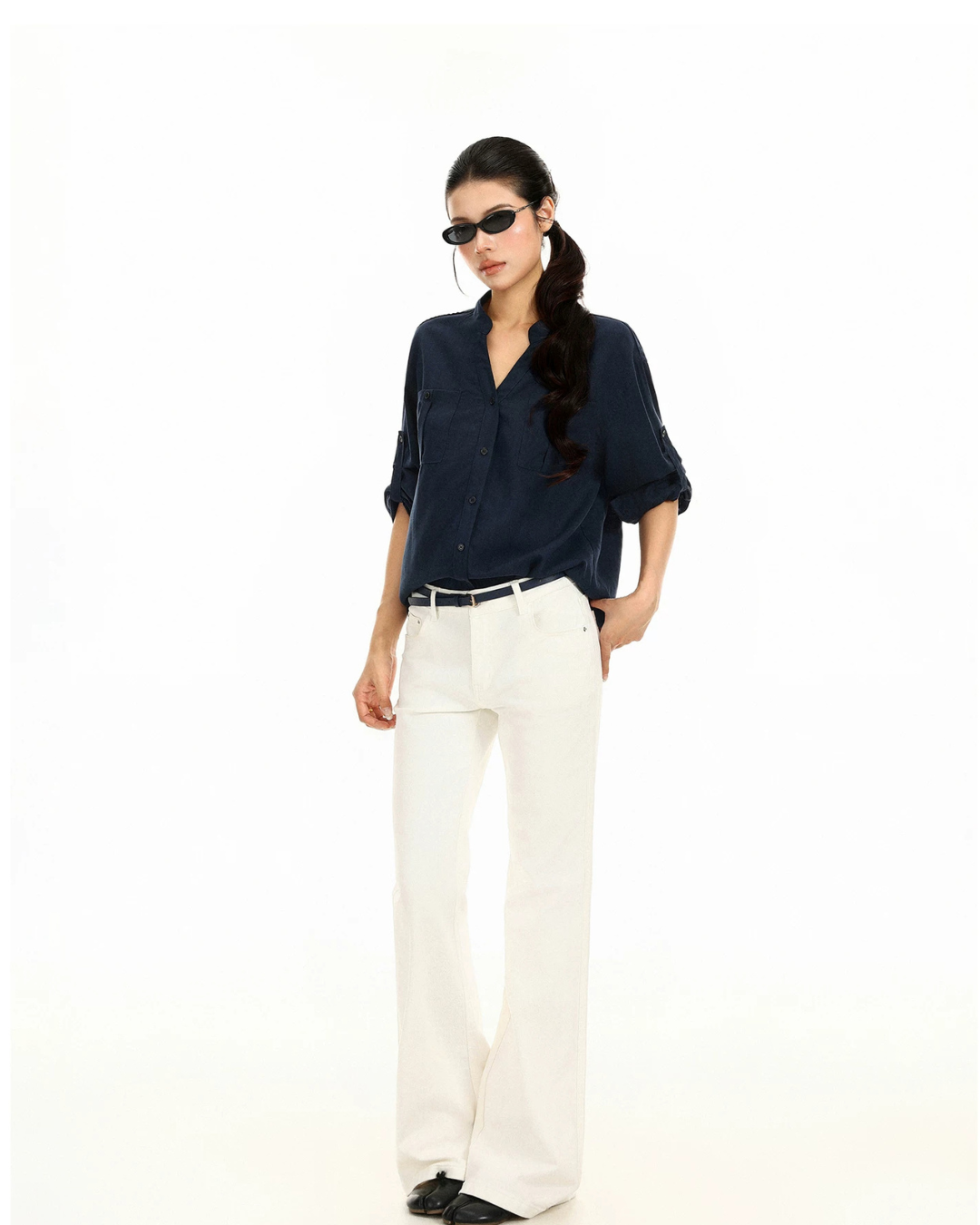 Rolled Cuff Sleeve Shirt  BGS0055