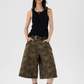 Retro Camouflage Cargo Cropped Shorts JHQ0006