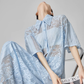 Panel Lace Color Shirt / Ornament Panel Lace Skirt FER0107