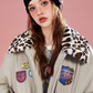 Retro Leopard Print Flight Jacket IMO0116