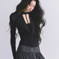 Choker Style Long Sleeve Top LAS0043
