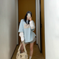 Layered Style Cotton Short Sleeve T-Shirt YLS0820