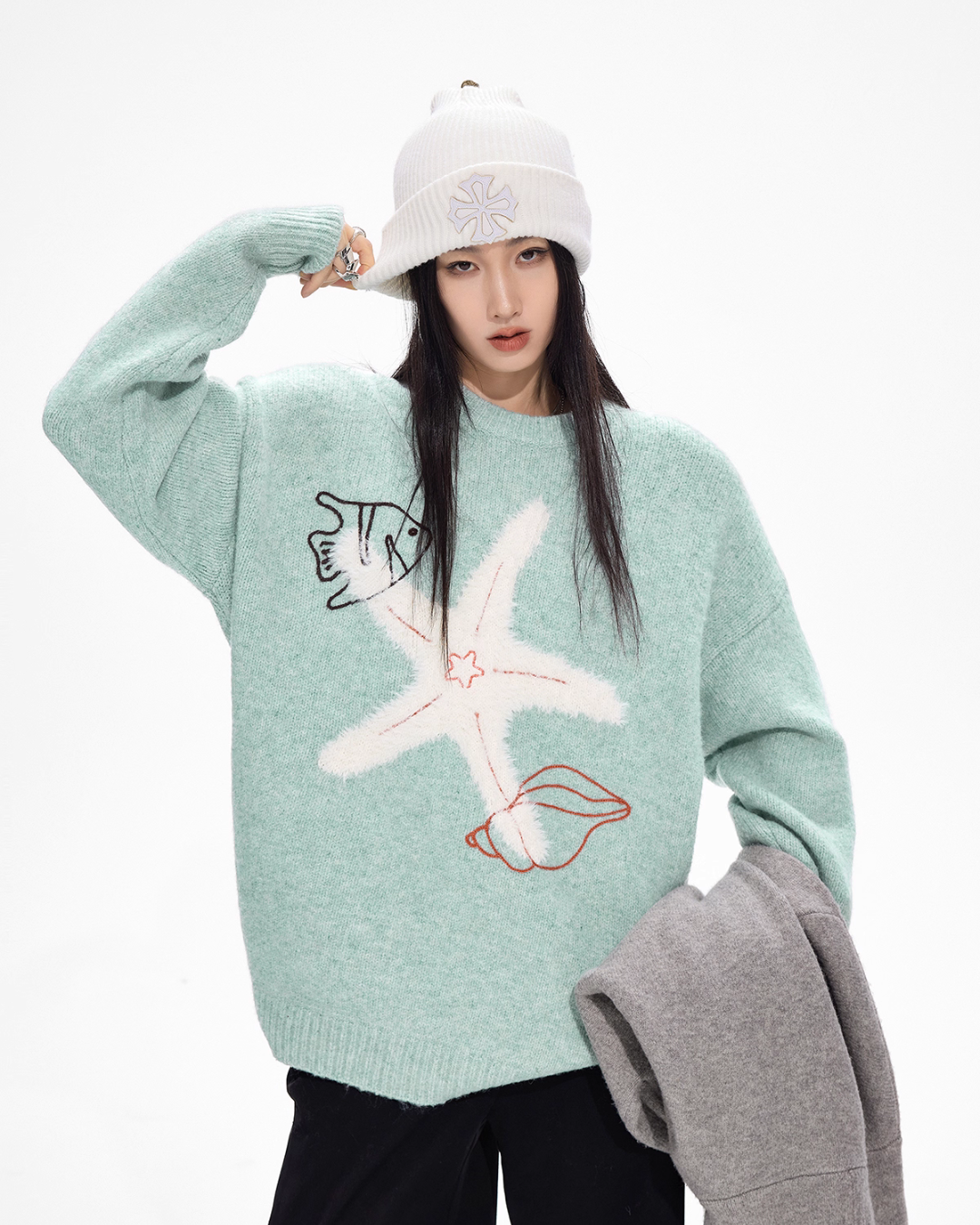 Starfish Round Neck Knit ICM0102