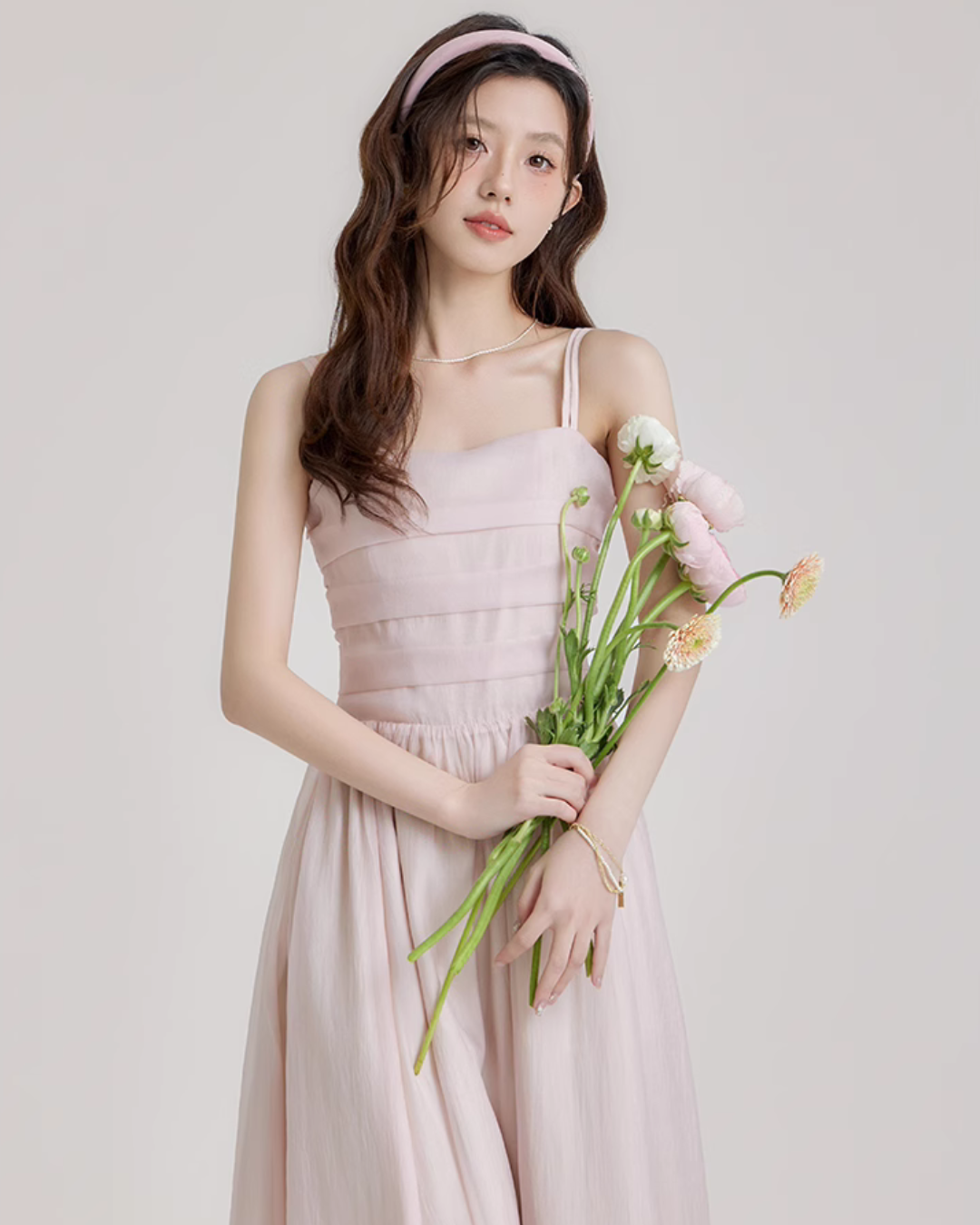 Pastel Pink Camisole Dress LSN0013