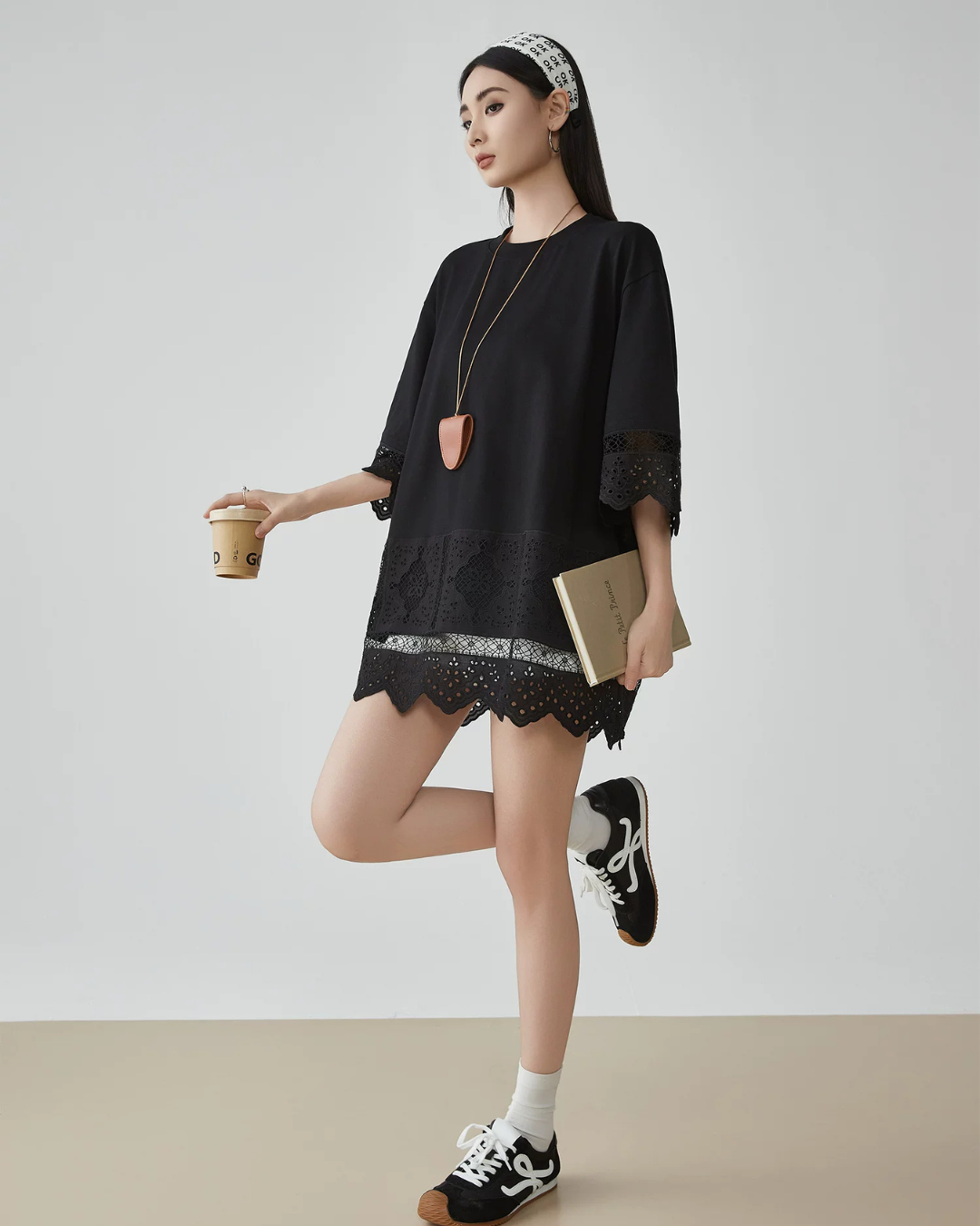 Scallop Lace Oversized Top FER0164
