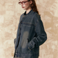 Collarless Denim Jacket EZK0041