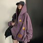 Patch Embroidered Distressed Hoodie  YLS1047