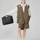 Gold Eyelet Big Vest / Wide Half Pants FER0281