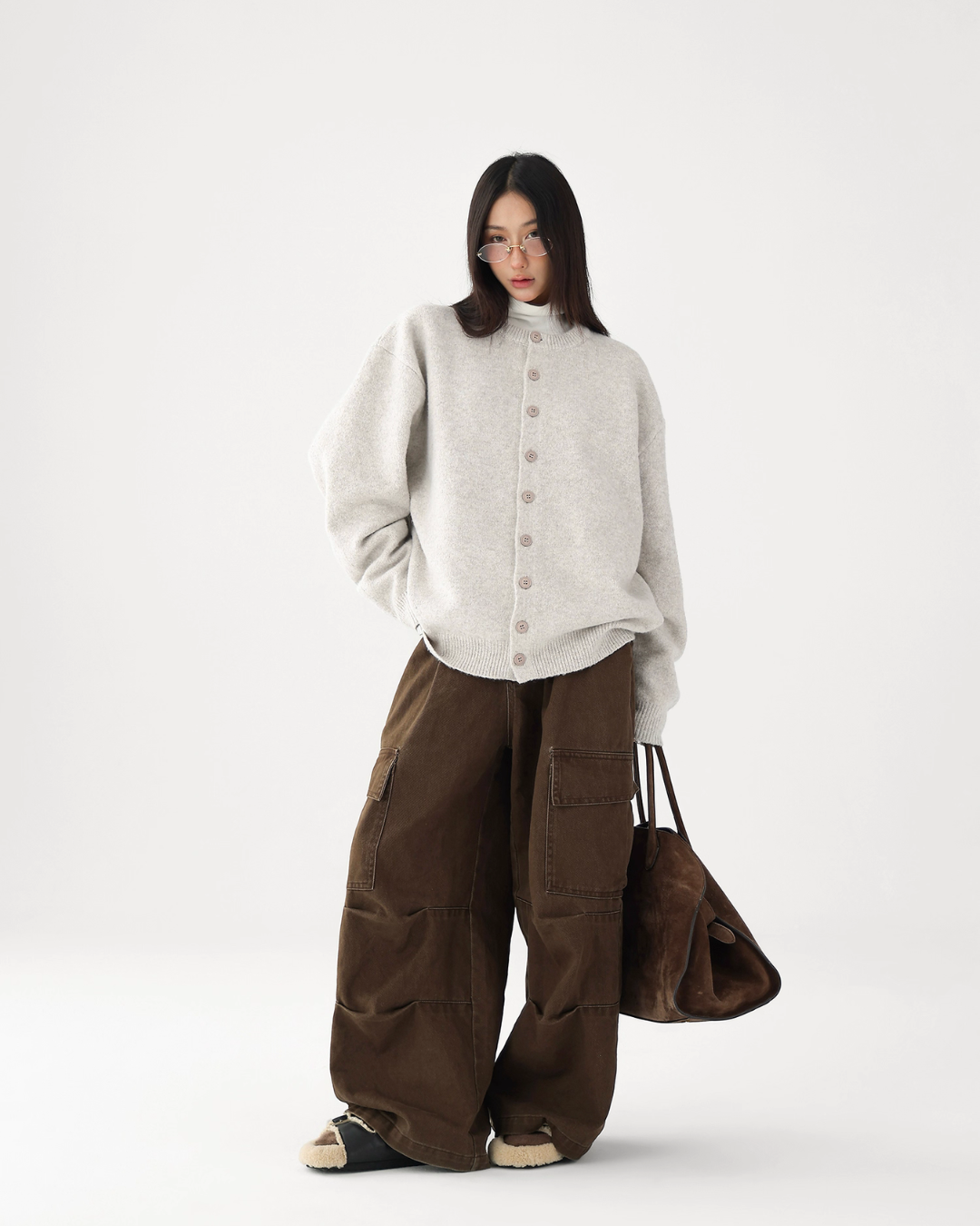 Round-Neck Knit Cardigan ACS0313