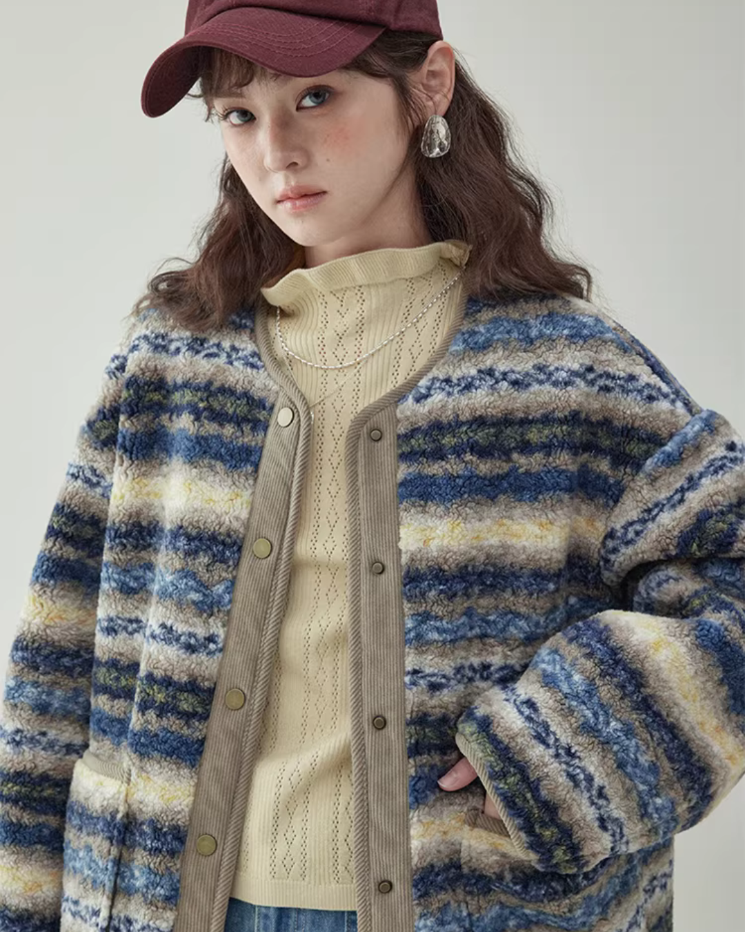 Ethnic Pattern Knit Jacket AMU0044