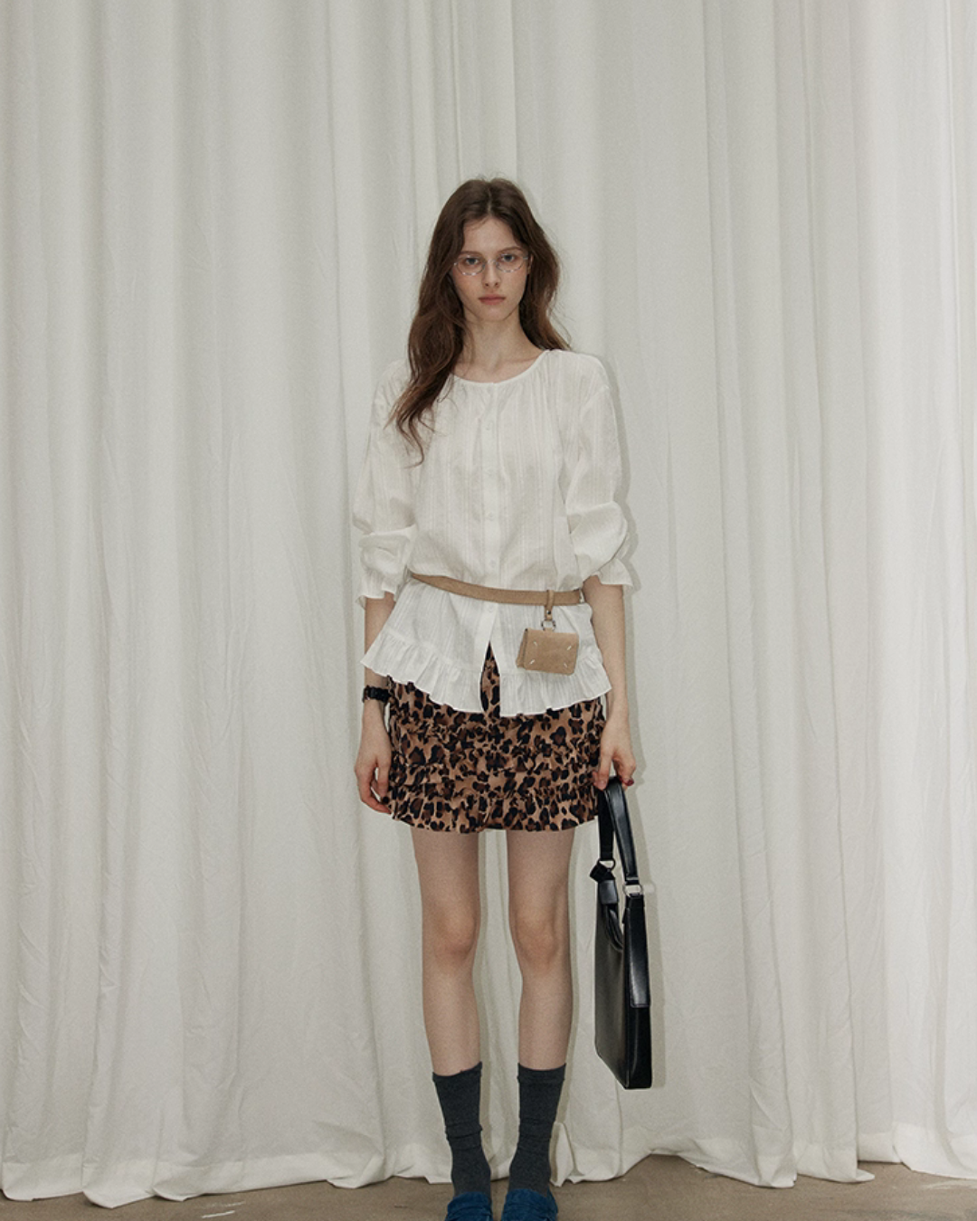 Leopard Frill Mini Skirt RLZ0010