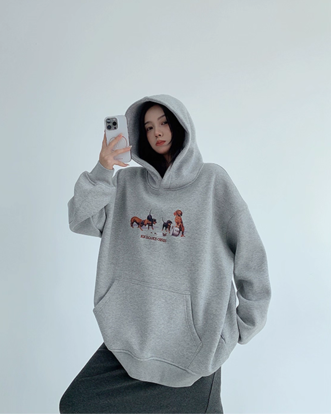 Dog Print Sweatshirt Hoodie YLS0977