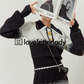 Retro Black And White Gradient Knit / Skirt  LLA0326