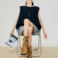 Denim Docking Design Sleeveless Dress FER0354