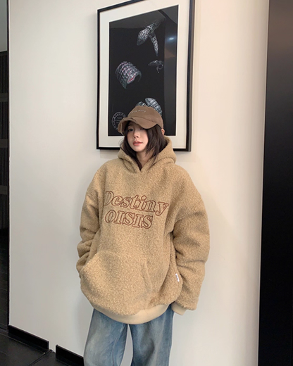 Retro Tweed Pullover Hoodie YLS1013