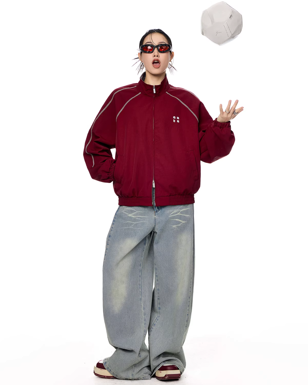 Double Zip Nylon Jacket ICM0086
