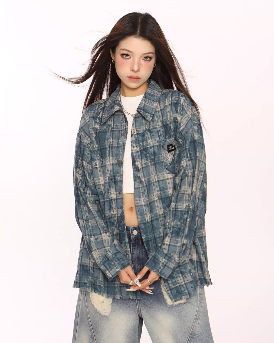 Retro Plaid Distressed Shirt BGS0044