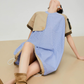 Mixed Material Docking Balloon Dress FER0357