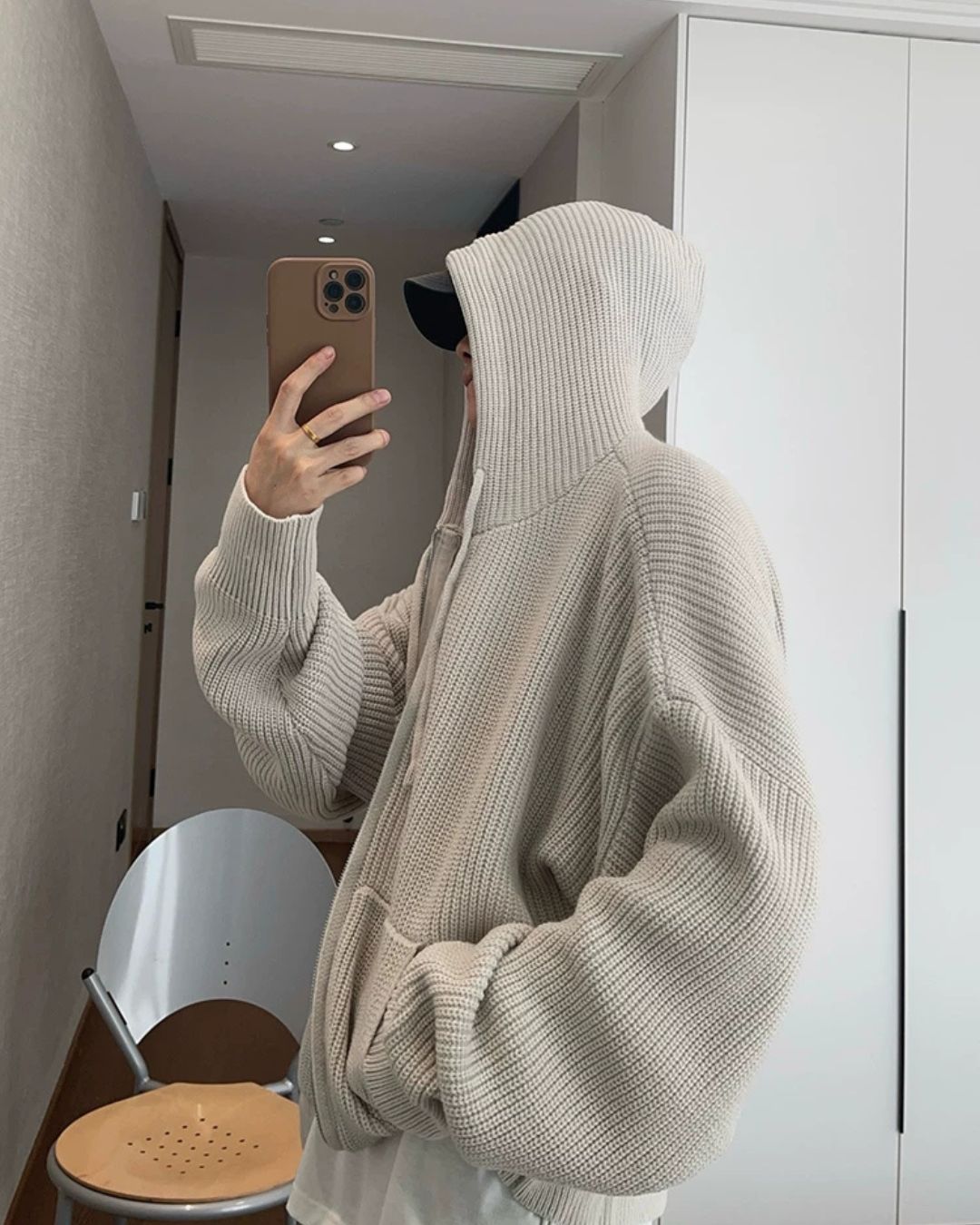 Zip-Up Knit Hoodie DAZ0007