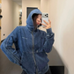 Denim Zip-Up Hoodie YLS1041