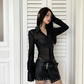 Leather Wrap Belt Skirt IMC0003