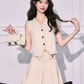 V-Neck Classic Vest & Pleated Skirt MNX0004