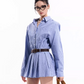 Plaid Pleated Shirt Dress TUW0006