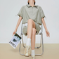 Nylon Half-Zip Short-Sleeve / Mini Skirt FER0231