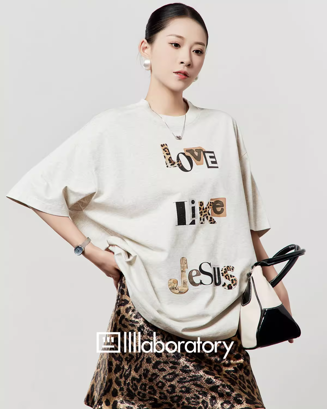 Leopard Print T-Shirt / Leopard Mini Skirt LLA0488