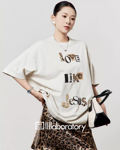 Leopard Print T-Shirt / Leopard Mini Skirt LLA0488