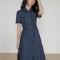 Floral Denim Shirt Dress VAS0088