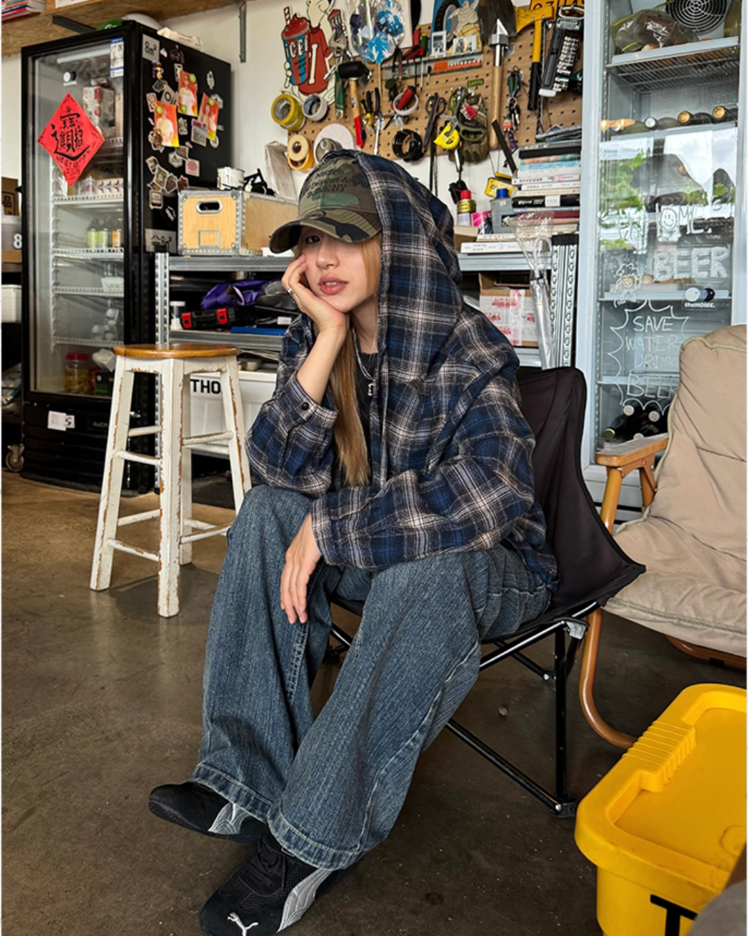 Vintage Hood Checkered Shirt CYE0004