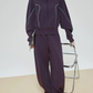Half-Zip Sailor Collar Tops / Wide Sweatpants FER0383