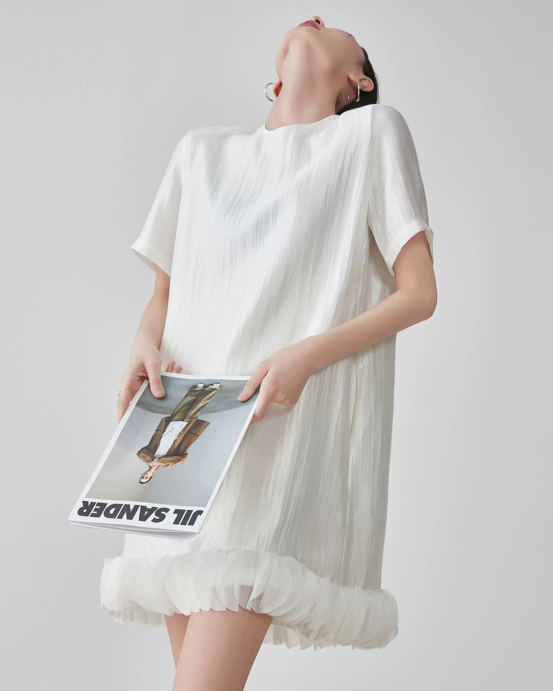 Hem Tulle Frill Mini Dress FER0128