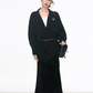 Loose Kni Cardigan Jacket / Slim Fit Mermaid Skirt / Waist Belt WEO0063