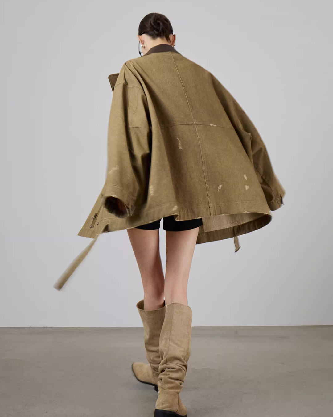 Vintage Leather Collar Jacket SUY0010